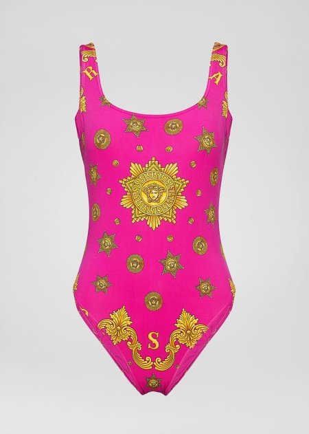 Versace Barocco Western Print One-Piece Baddräkt Dam - 132458TFG